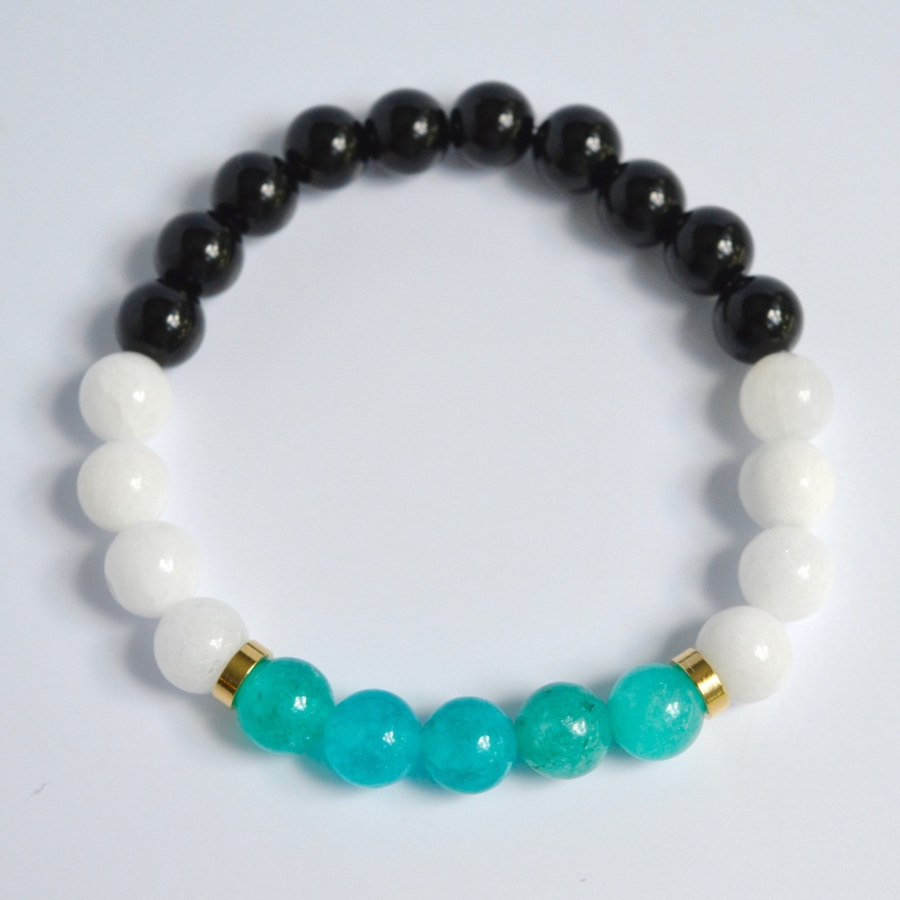OVARIAN CANCER Awareness Gemstone Beaded Bracelet